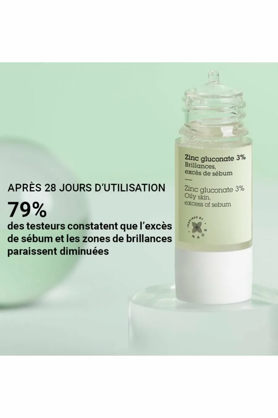 New Actif pur Zinc gluconate 3% boutons et imperfections Lotion Tonique