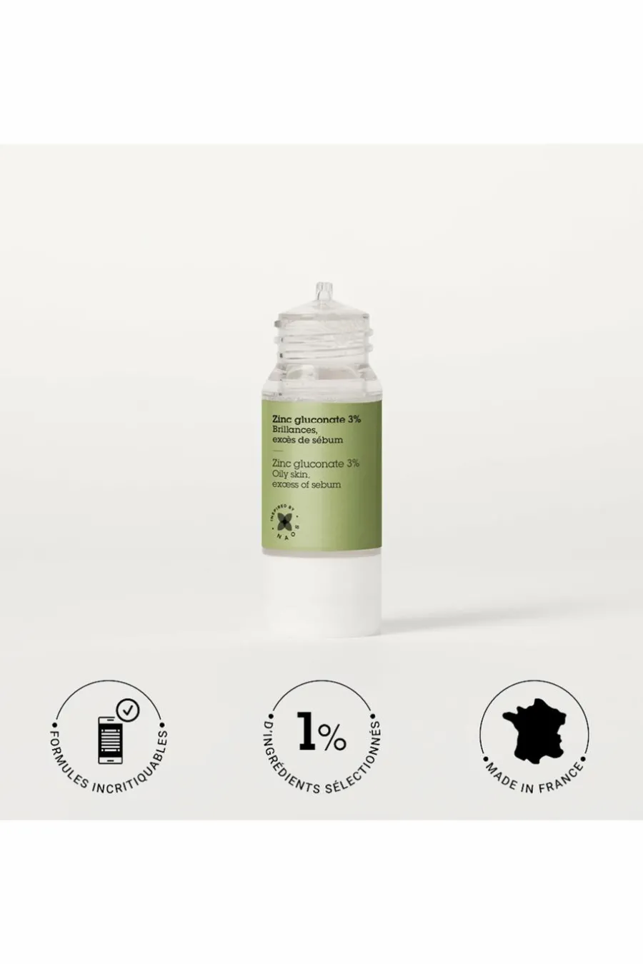 New Actif pur Zinc gluconate 3% boutons et imperfections Lotion Tonique