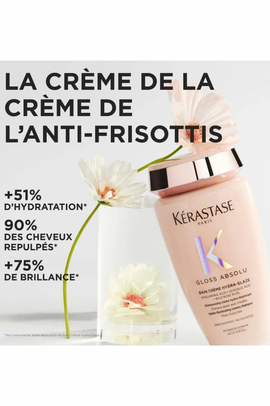 Online Bain crème hydra-illuminant pour cheveux épais sujets aux frisottis Gloss Absolu Masque & Soin