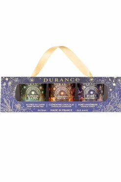 Coffret 3 bougies Au Pied du Sapin, Clémentine Chocolat & Forêt Mystérieuse Bougie
