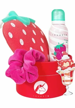 Coffret mousse de bain, éponge & chouchou Fraise Coffret Corps & Bain