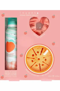 Sale Coffret mousse de bain, éponge & chouchou pêche Enfant Bébé & Enfant|Coffret Corps & Bain
