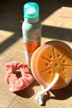 Sale Coffret mousse de bain, éponge & chouchou pêche Enfant Bébé & Enfant|Coffret Corps & Bain