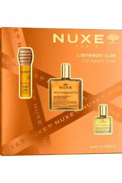 Coffret Noël L’Infiniment Glow avec Huile Prodigieuse Or 50ml et un soin offert Coffret Soin Visage