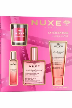 Best Coffret Noël parfum Le Prodigieux Floral avec l’huile prodigieuse 100ml avec une bougie offerte Coffret Corps & Bain