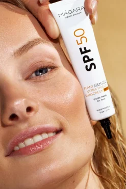 Sale Crème solaire minérale SPF50 visage Protection Solaire
