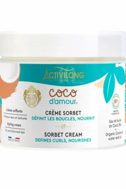 Clearance Crème sorbet pour cheveux bouclés Coco D’Amour Soin Sans Rinçage