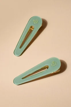 Discount Duo de barrettes vert d’eau Pince & Elastique