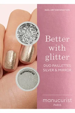 Sale Duo de poudre à effet et paillettes Silver edition Accessoires Ongles