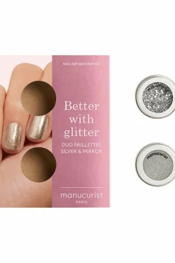 Sale Duo de poudre à effet et paillettes Silver edition Accessoires Ongles