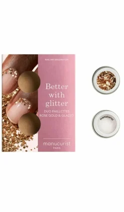 Sale Duo de poudre à effet et paillettes Rose Gold edition Accessoires Ongles