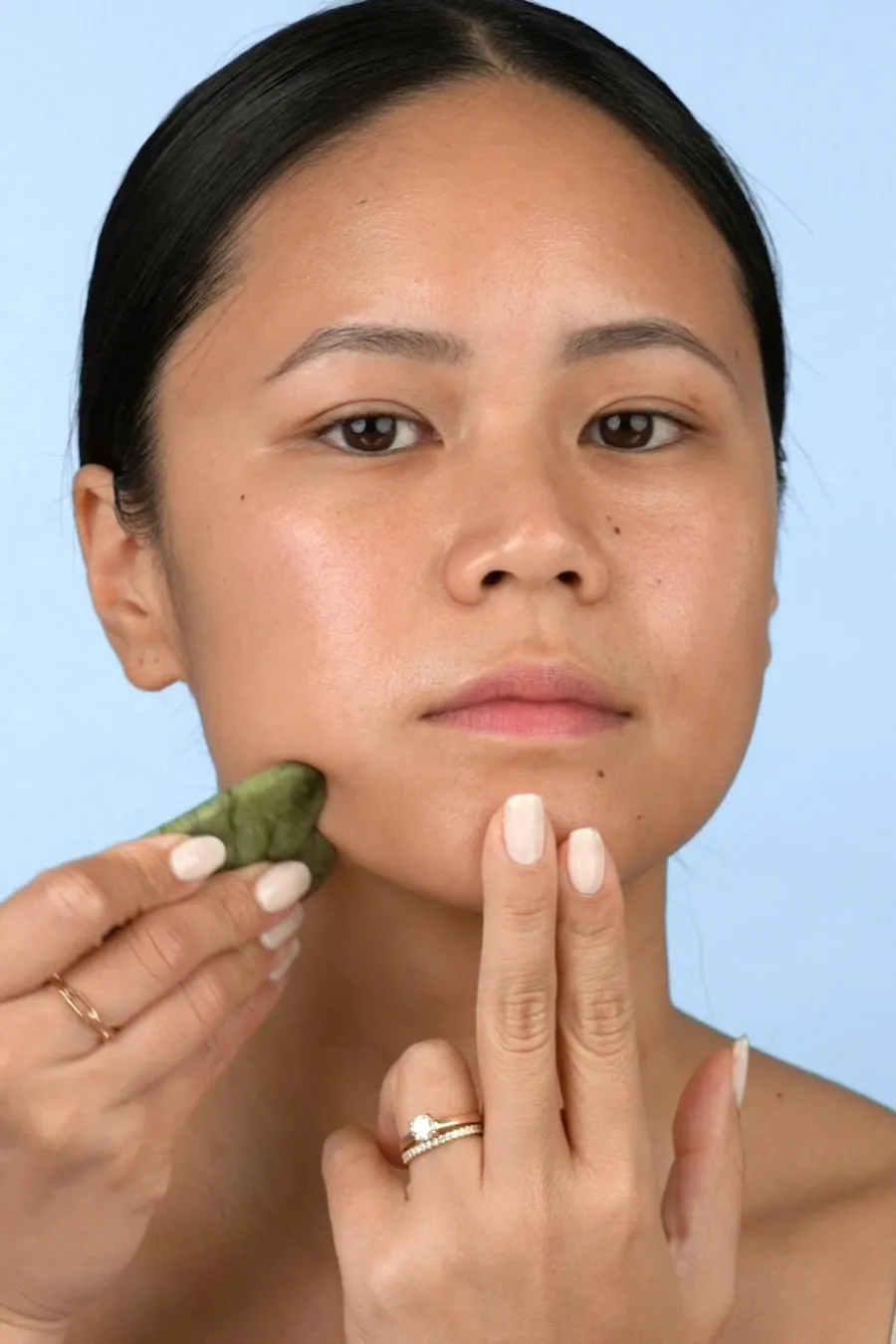 New Gua Sha en jade vert Huiles & Accessoires De Massage|Roll-On & Outils De Massage