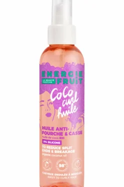 Huile coiffante anti-fourche pour cheveux bouclés Soin Sans Rinçage