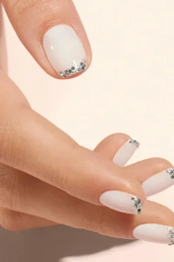 Online Kit duo de poudre à effet et paillettes + son pinceau applicateur paillettes Silver edition Accessoires Ongles|Vernis À Ongles