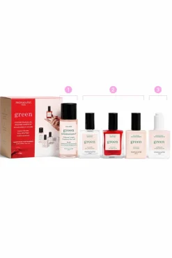 Hot Kit routine manucure Système Green teinte Poppy Red Soin Des Ongles
