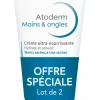 New Lot de 2 crèmes mains et ongles réparatrice Atoderm Mains|Crème & Lait