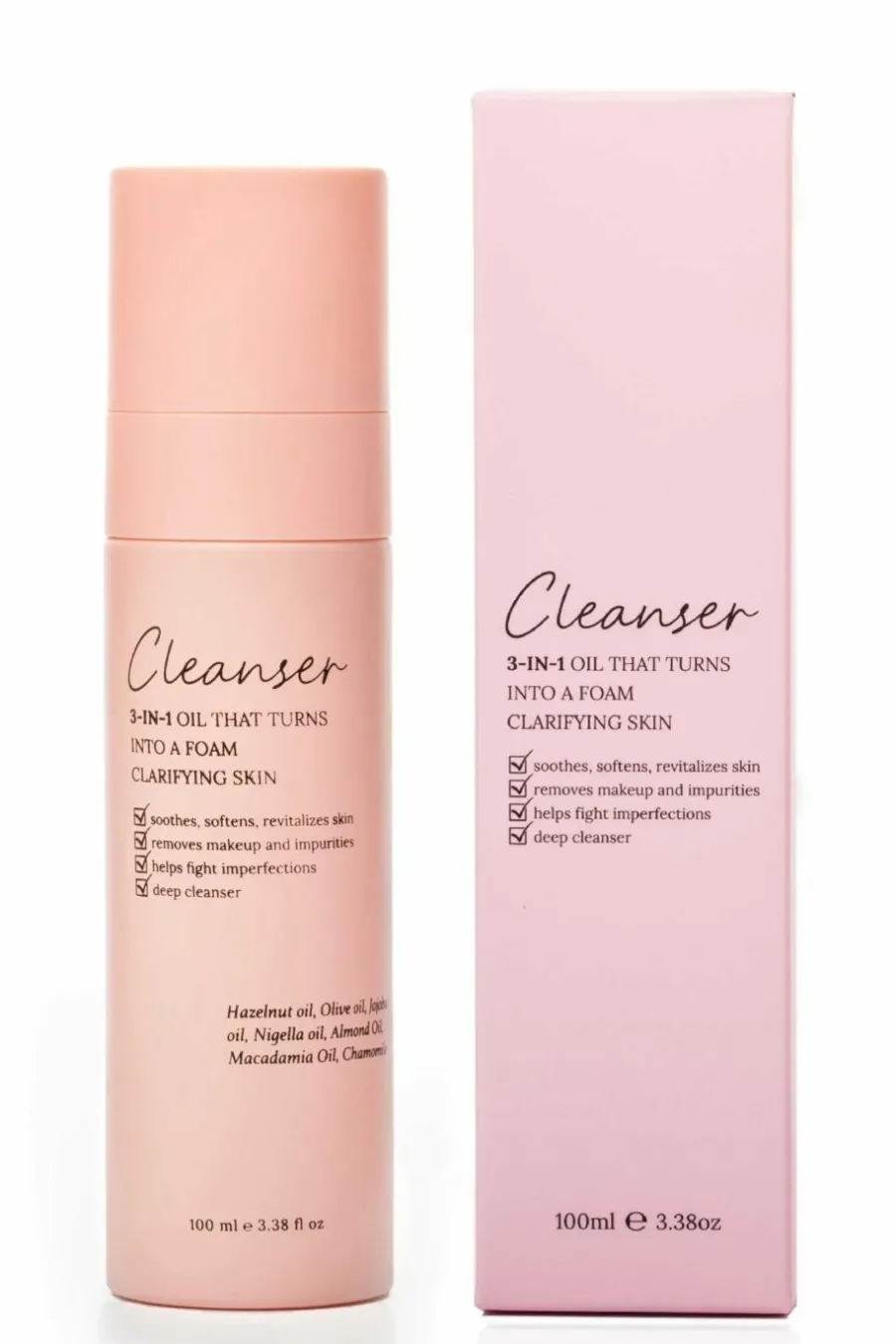 Nettoyant 3-en-1 huile & mousse visage Nettoyant Visage