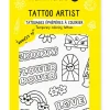 Online Planche de tatouages à colorier seventies Enfant Bébé & Enfant|Palette & Coffret
