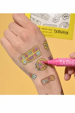 Online Planche de tatouages à colorier seventies Enfant Bébé & Enfant|Palette & Coffret