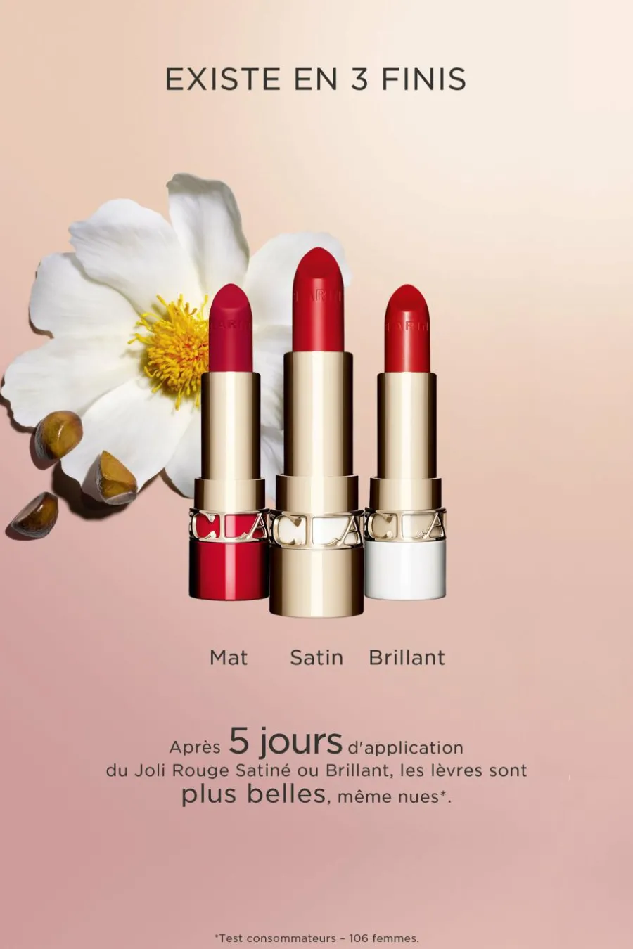 Rouge à lèvres rechargeable Joli Rouge Satiné Rouge À Lèvres