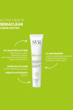 Outlet Soin teinté intensif unifiant boutons, points noirs, anti-marques Sebiaclear Crème Teintée|Soin De Jour