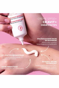 Hot Soin visage & corps réparateur anti-marques SPF50+ Cicavit+ Protection Solaire|Crème & Lait