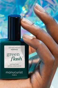 Outlet Vernis semi-permanent Green Flash Les pailletés Vernis À Ongles